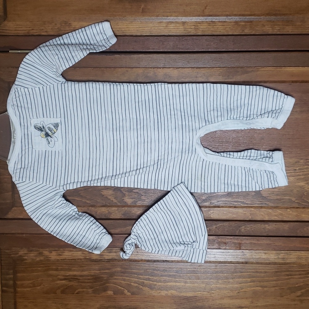 Burt's Bees One Piece Romper Sz 6-9M